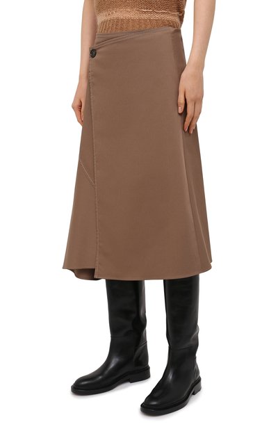 Хлопковая юбка ACNE STUDIOS коричневого цвета по цене 34750 руб., арт. AF0186, фото 3 Хлопковая юбка ACNE STUDIOS, арт. AF0186, фото 3