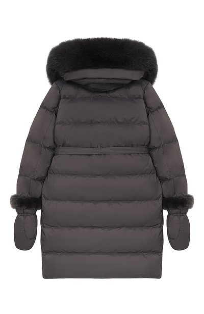 Пуховое пальто с отделкой из лисы YVES SALOMON ENFANT, арт. 25WEM920XXD0XW/6A, фото 2