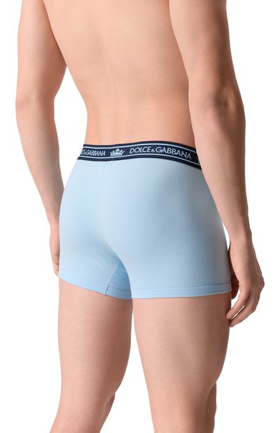 Хлопковые боксеры DOLCE & GABBANA голубого цвета по цене 8420 руб., арт. M4F47J/0N0DA, фото 3 Хлопковые боксеры DOLCE & GABBANA, арт. M4F47J/0N0DA, фото 3
