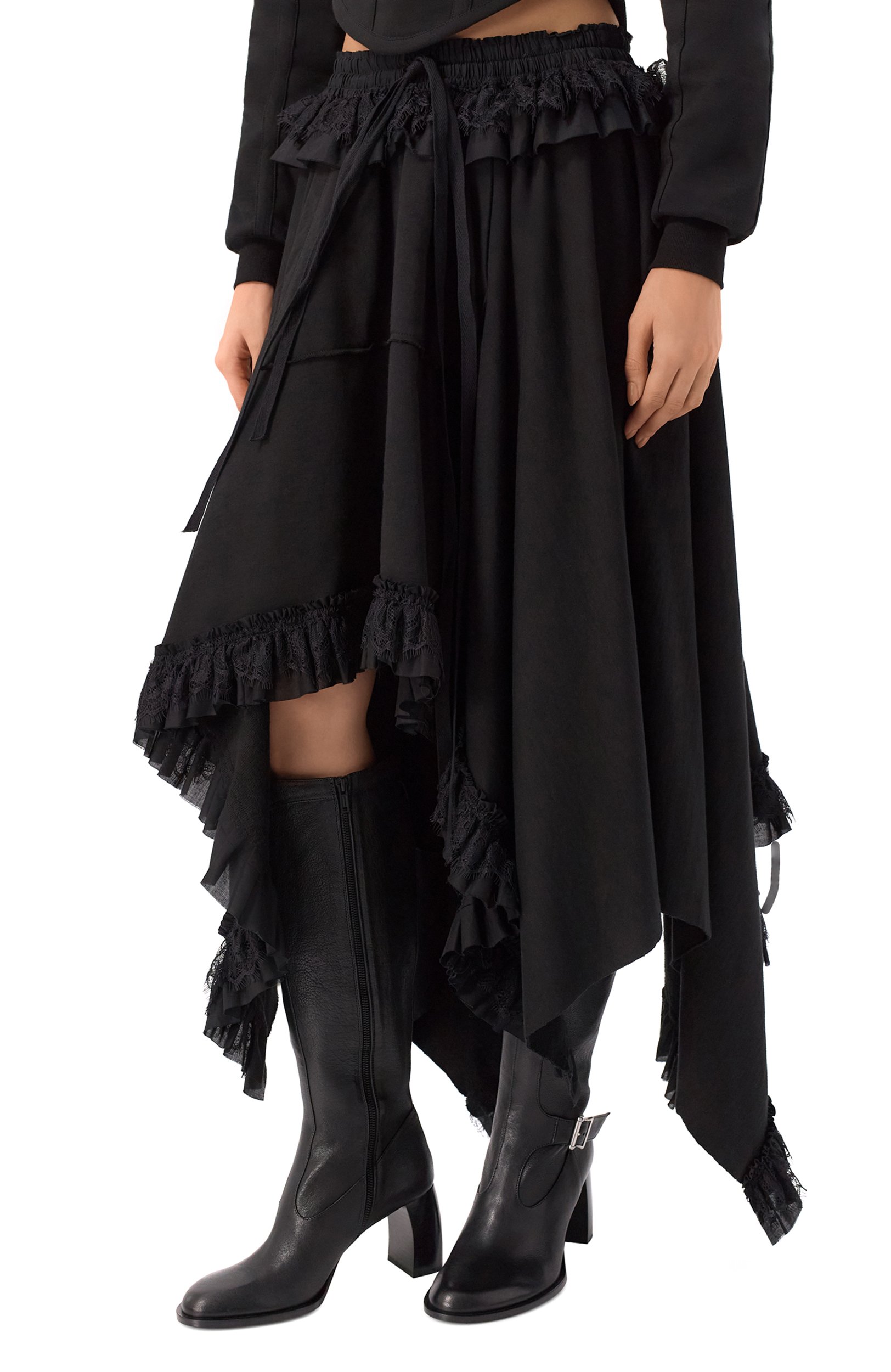 Хлопковая юбка ANN DEMEULEMEESTER, арт. B0014662/FA799, фото 3