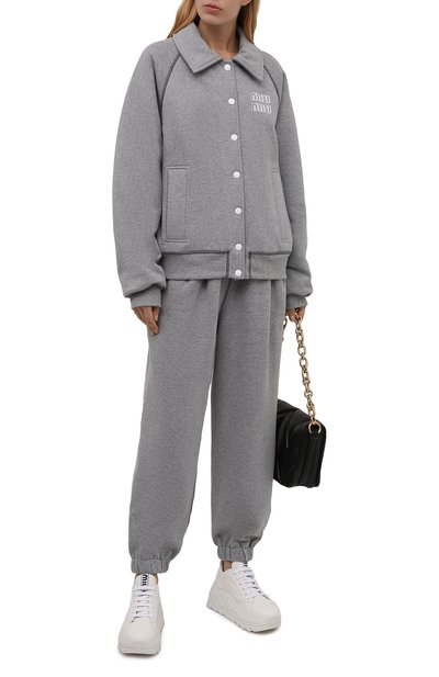 Хлопковая толстовка MIU MIU, арт. MJL780-1Z4H-F0031, фото 2