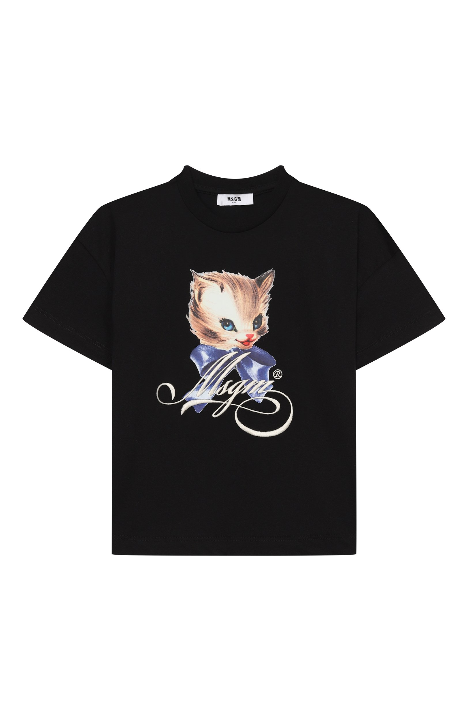 Хлопковая футболка MSGM KIDS, арт. F6MSJGTH089, фото 1