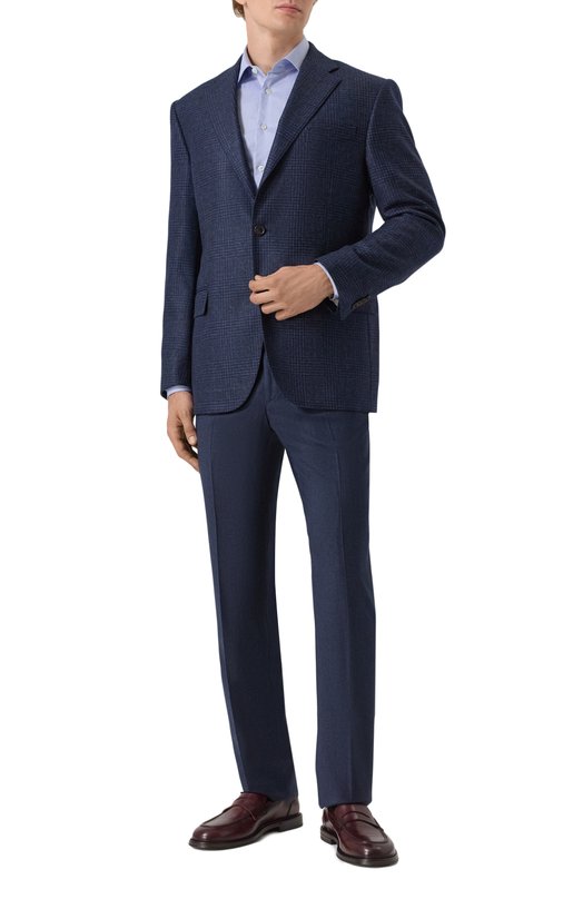 Хлопковая сорочка Corneliani 26P010-2611409 Голубой  26P010-2611409 Фото 2