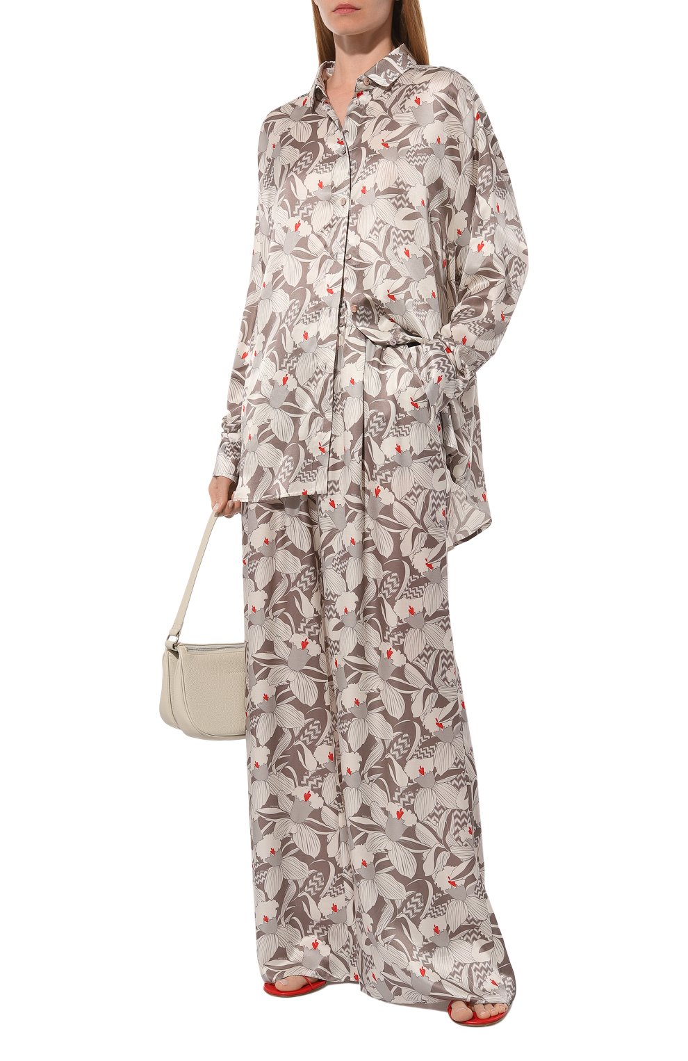 Брюки из хлопка и шелка FREEAGE бежевого цвета по цене 69080 руб., арт. WW25.PT114M.6001.130, фото 2 Брюки из хлопка и шелка FREEAGE, арт. WW25.PT114M.6001.130, фото 2