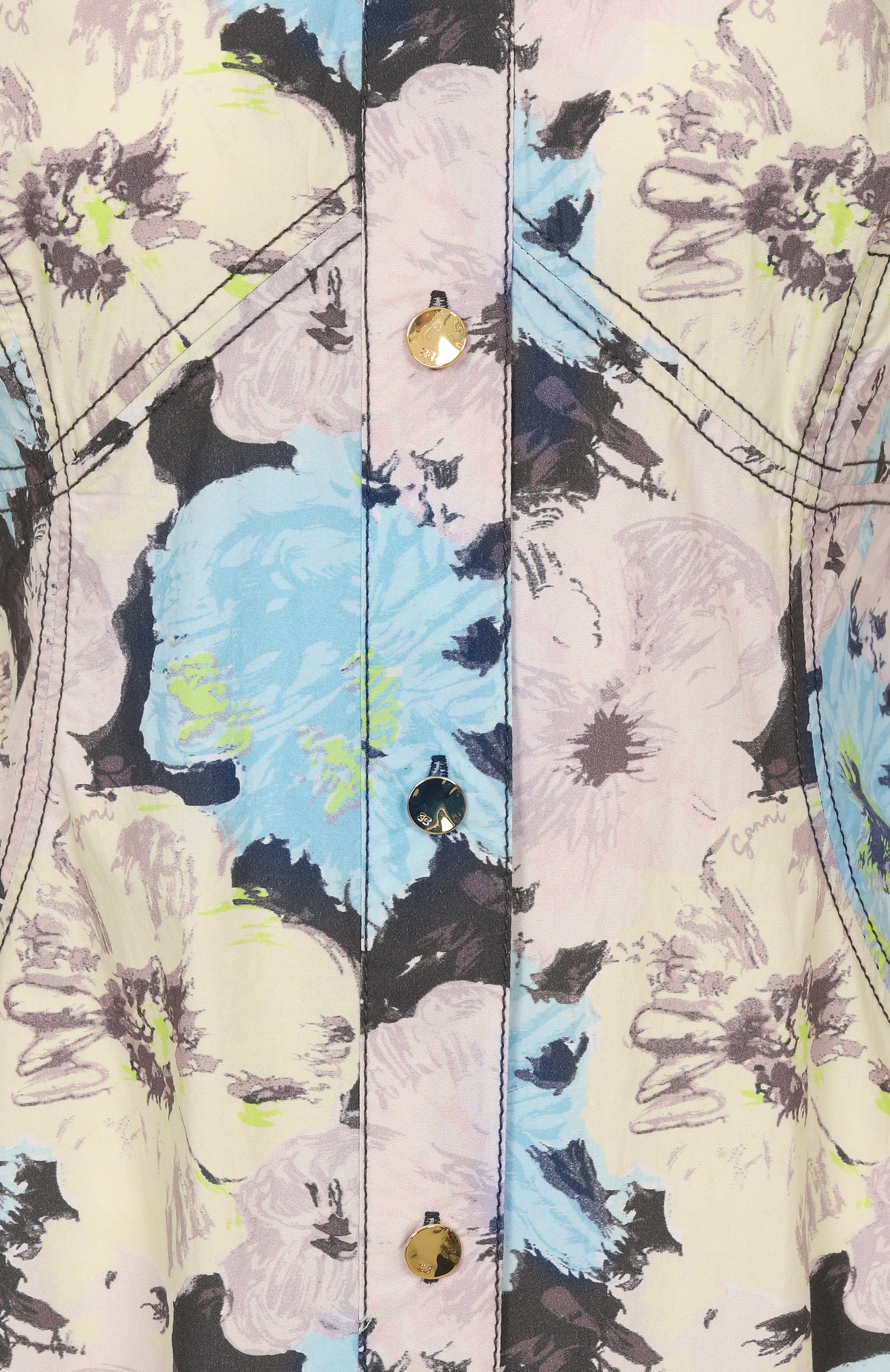 Хлопковое платье GANNI, арт. W0260/999, фото 6