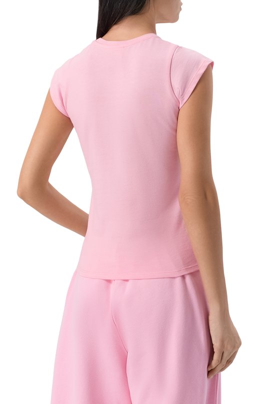 Хлопковая футболка Planta Rosa PR/T016/PERFECTION/220 Розовый  PR/T016/PERFECTION/220 Фото 4