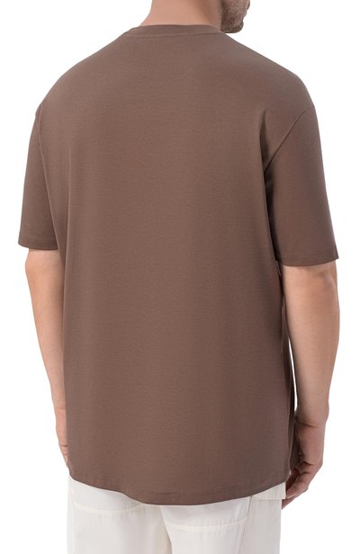 Хлопковая футболка PAUL&SHARK коричневого цвета по цене 37900 руб., арт. 15311615/3XL, фото 4 Хлопковая футболка PAUL&SHARK, арт. 15311615/3XL, фото 4
