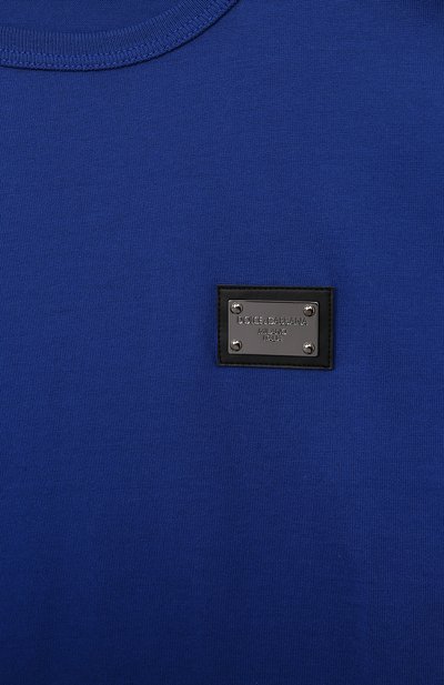 Хлопковая футболка DOLCE & GABBANA синего цвета по цене 21200 руб., арт. L4JT7T/G7I20/8-14, фото 3 Хлопковая футболка DOLCE & GABBANA, арт. L4JT7T/G7I20/8-14, фото 3