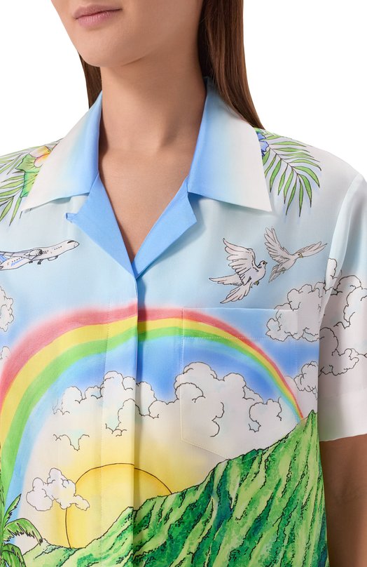 Шелковая рубашка Casablanca W-SP26-SH-200-05-EX-BC Разноцветный  W-SP26-SH-200-05-EX-BC Фото 5