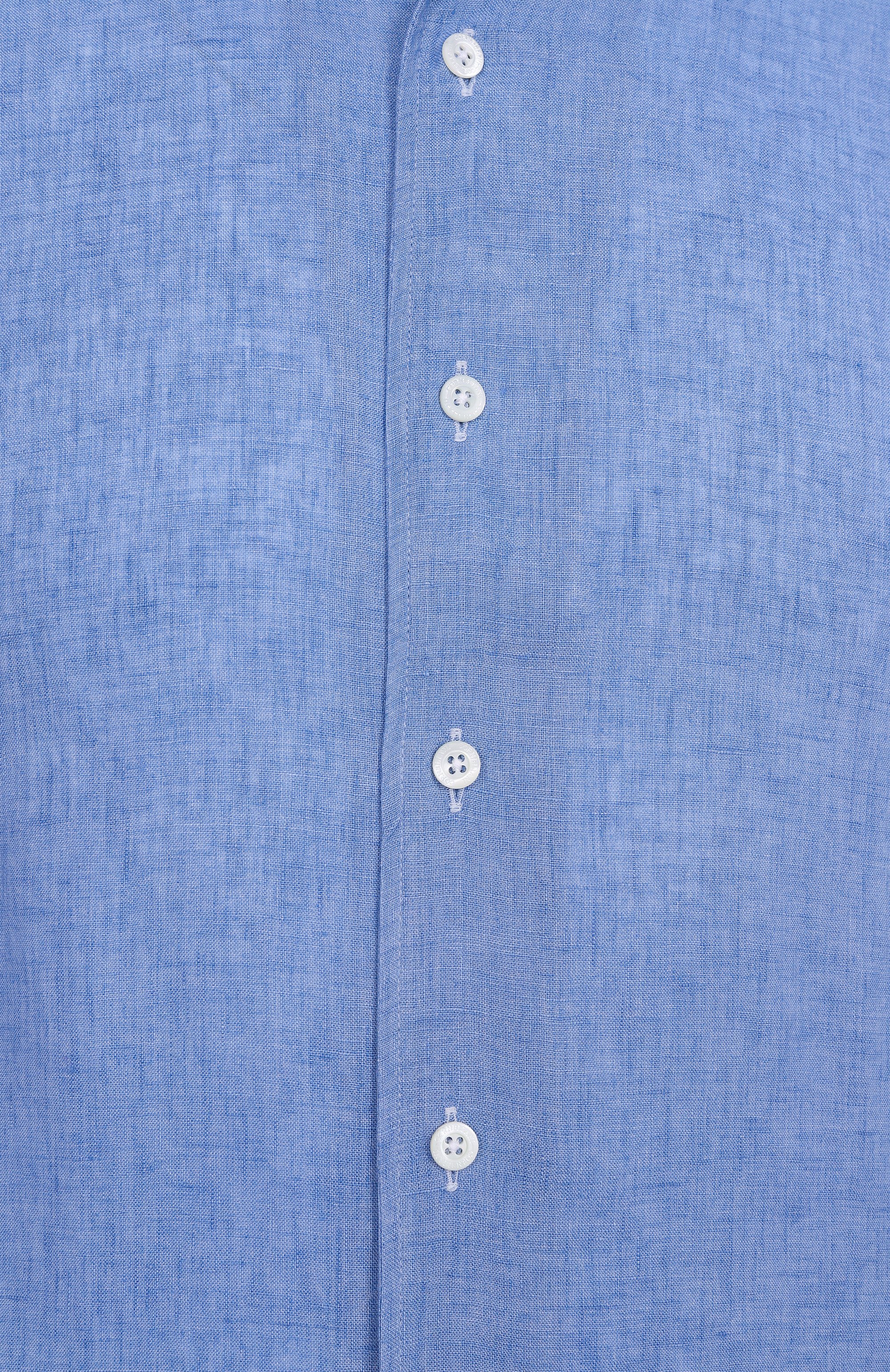 Льняная рубашка CORNELIANI голубого цвета по цене 38800 руб., арт. 25I126-2511334, фото 6 Льняная рубашка CORNELIANI, арт. 25I126-2511334, фото 6