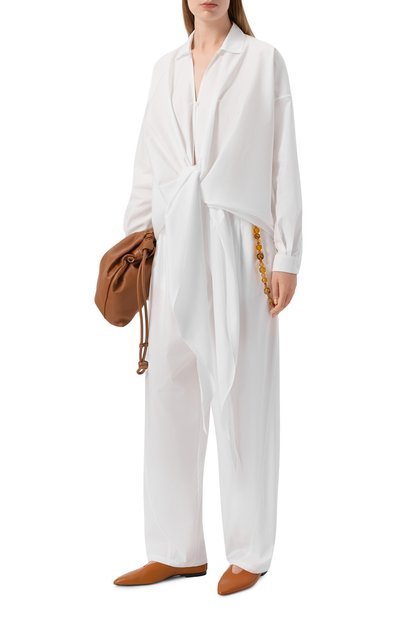 Хлопковые брюки DARKPARK, арт. WTR36 FAC162/PHEBE-LIGHT C0TT0N P0PELINE WIDE-LEG, фото 2