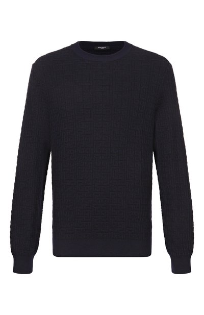 Мужской джемпер из шерсти и льна BALMAIN, арт. GH1KD000/KI03