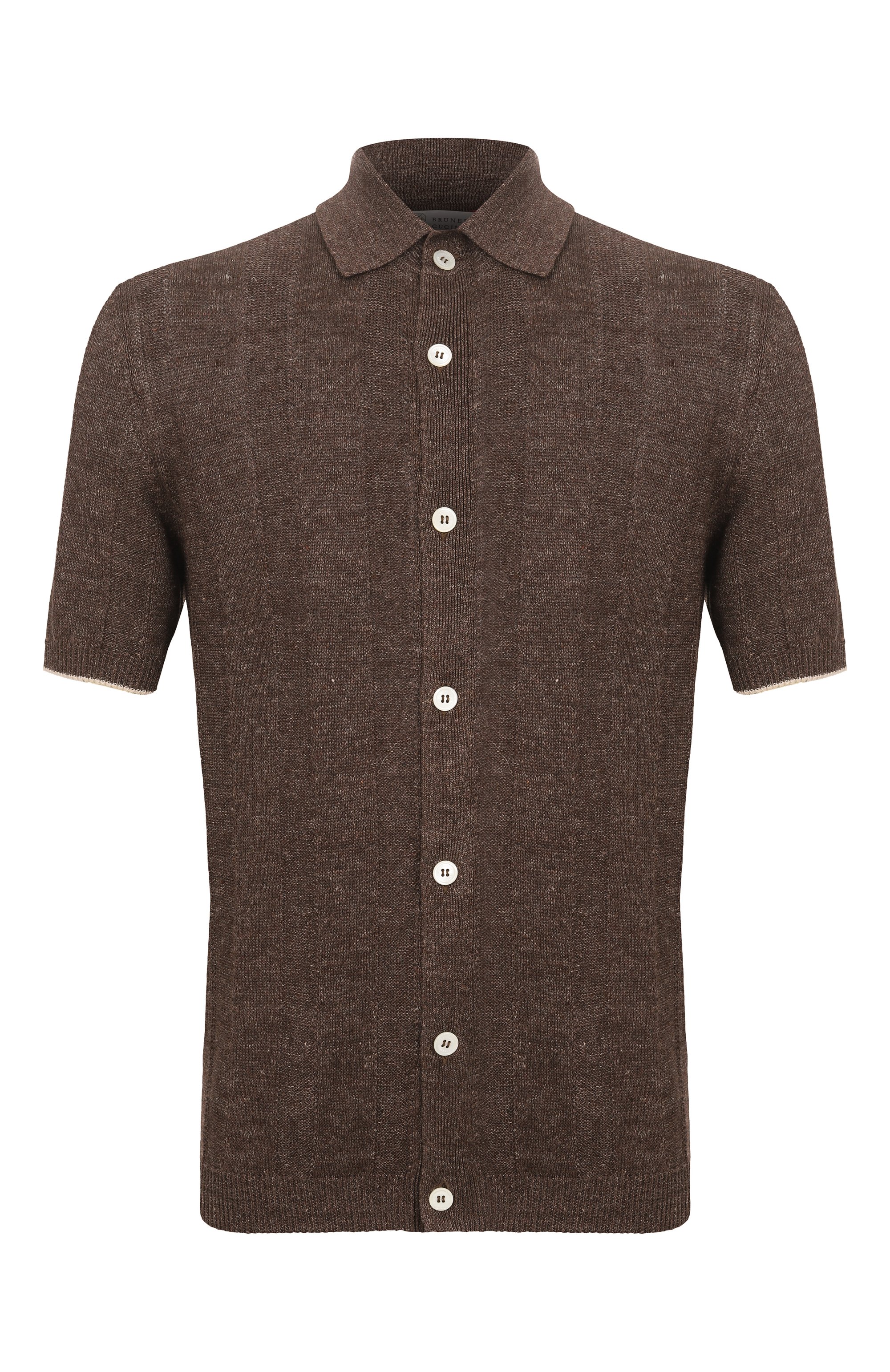 Рубашка изо льна и хлопка BRUNELLO CUCINELLI, арт. M2L707805, фото 1