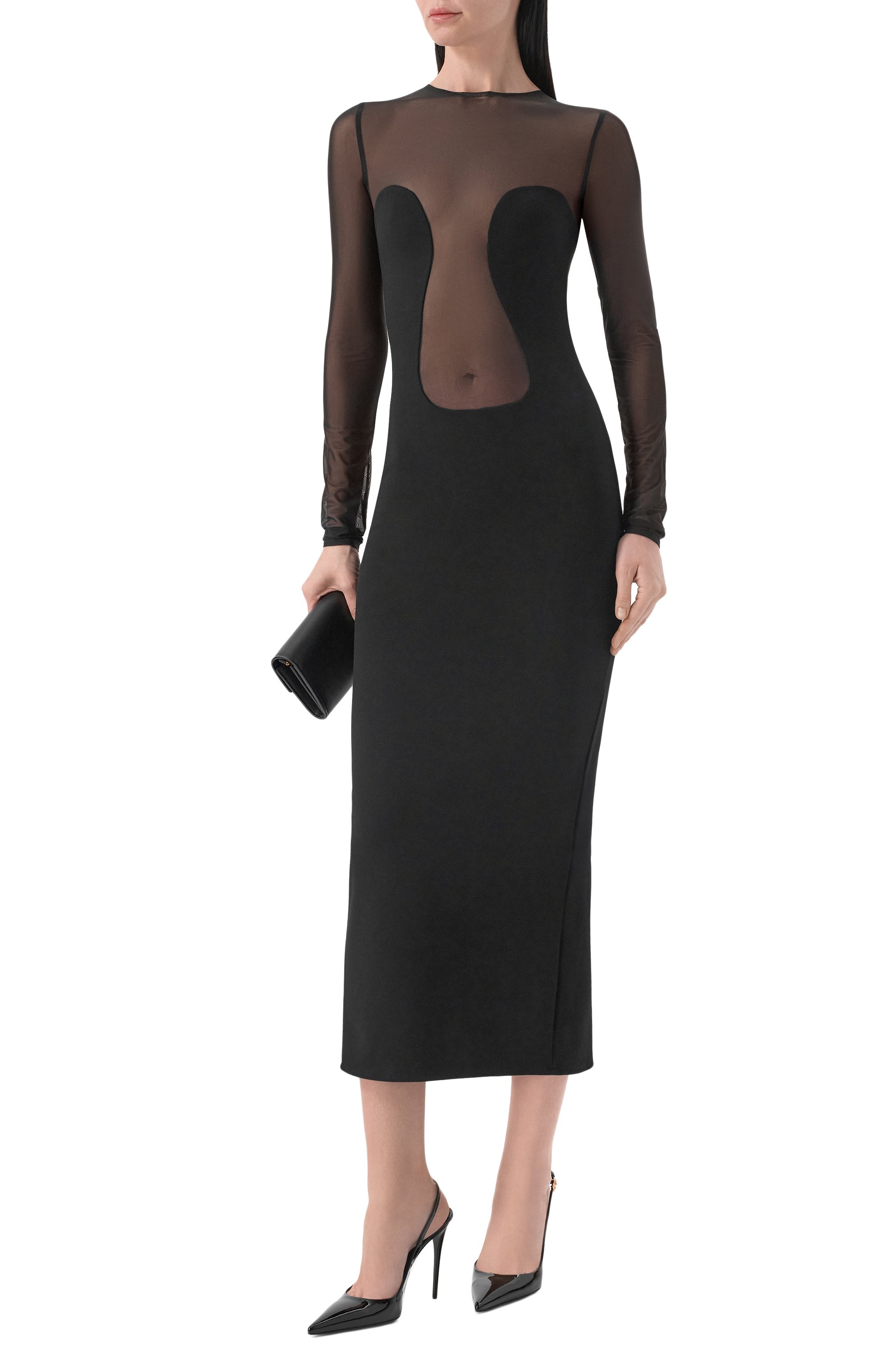 Платье UNDRESS CODE черного цвета по цене 35000 руб., арт. SLEEK SILH0UETTE DRESS, фото 2 Платье UNDRESS CODE, арт. SLEEK SILH0UETTE DRESS, фото 2