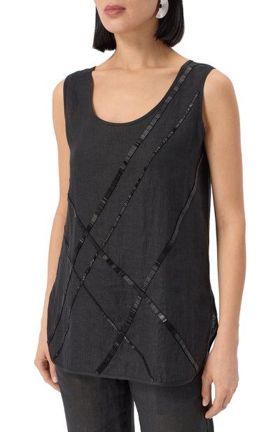 Льняной топ KITON, арт. D59401H0800412, фото 3