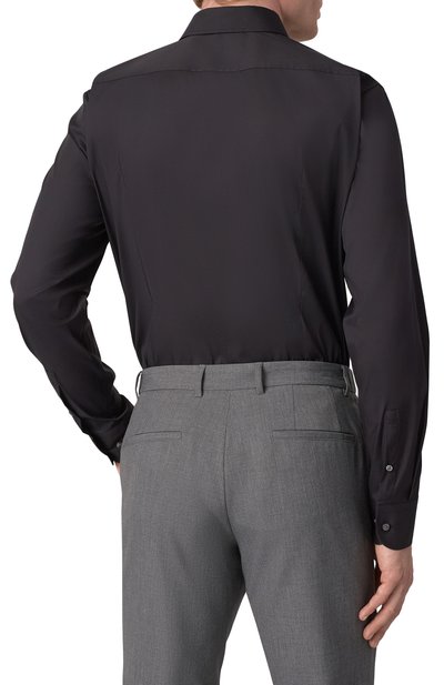 Хлопковая сорочка BOSS черного цвета по цене 17950 руб., арт. 50479915, фото 4 Хлопковая сорочка BOSS, арт. 50479915, фото 4