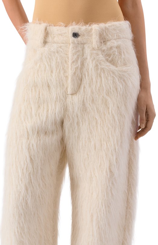 Шерстяные брюки Brunello Cucinelli MG540P9108 Кремовый  MG540P9108 Фото 5