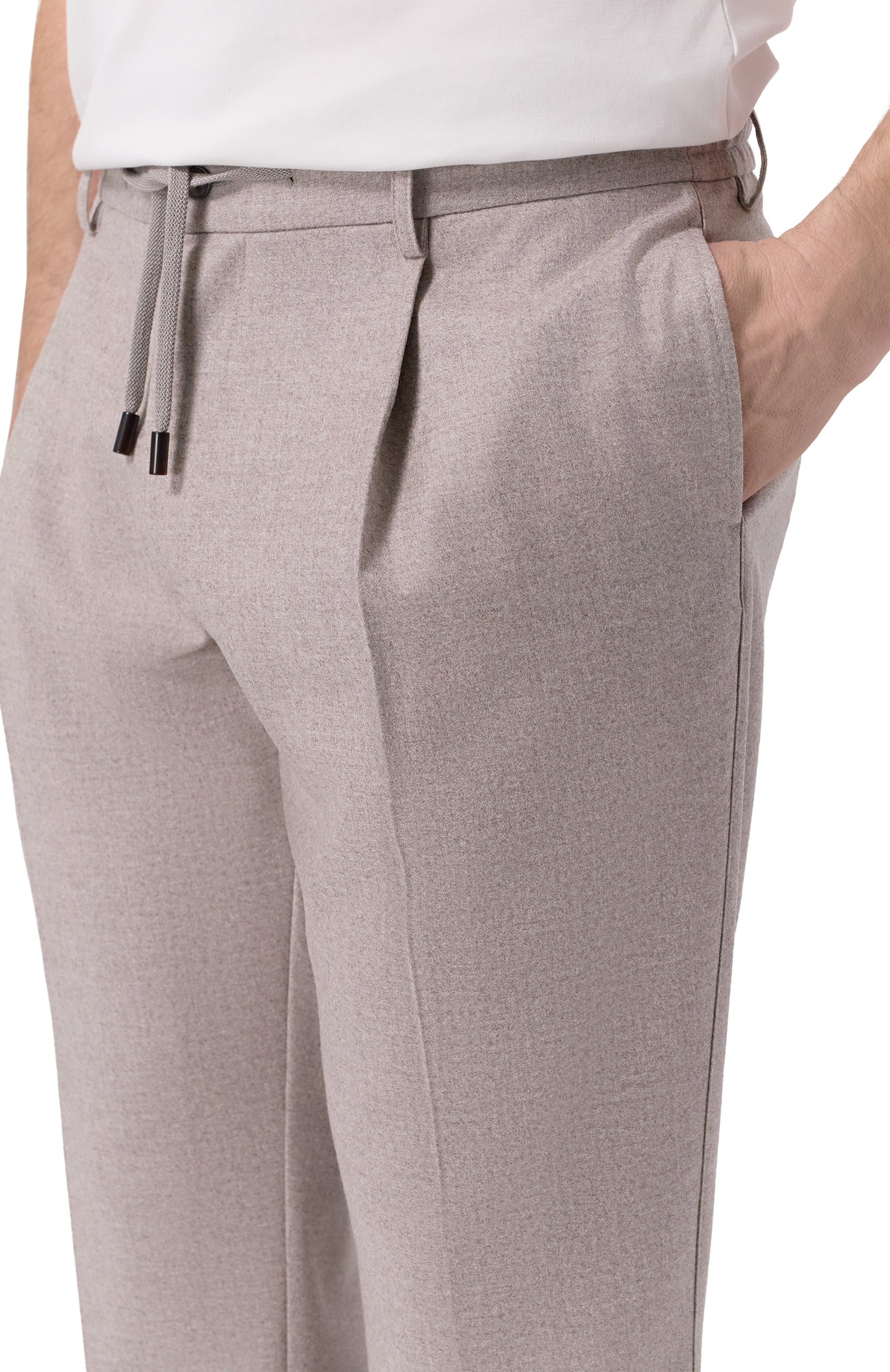 Брюки из шерсти и кашемира CAPOBIANCO бежевого цвета по цене 79950 руб., арт. 19M808.FA00./58, фото 5 Брюки из шерсти и кашемира CAPOBIANCO, арт. 19M808.FA00./58, фото 5