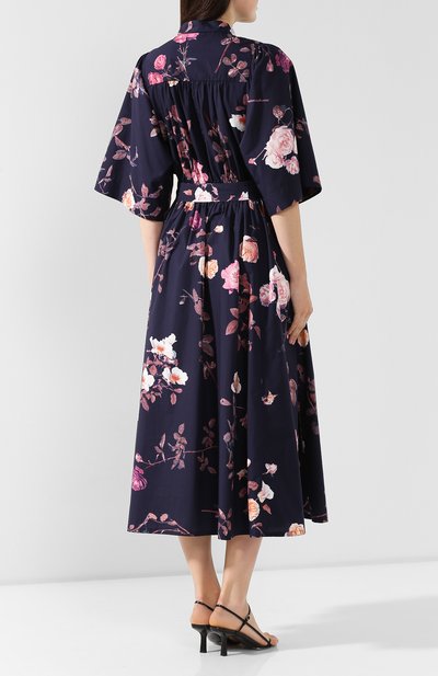 Хлопковое платье DRIES VAN NOTEN темно-синего цвета по цене 82650 руб., арт. 192-11017-8007, фото 4 Хлопковое платье DRIES VAN NOTEN, арт. 192-11017-8007, фото 4