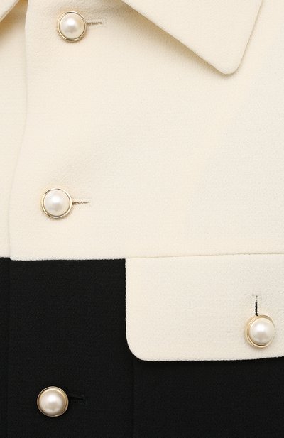 Шерстяной пиджак CASABLANCA, арт. MS21-JK-034 WHITE/BLACK, фото 5