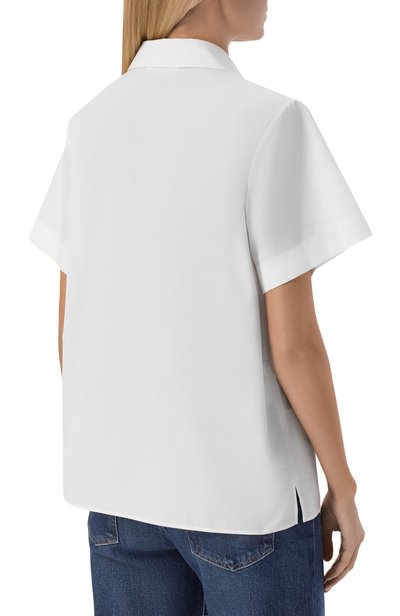 Хлопковая рубашка CELINE белого цвета по цене 152500 руб., арт. RB038/0T01, фото 4 Хлопковая рубашка CELINE, арт. RB038/0T01, фото 4