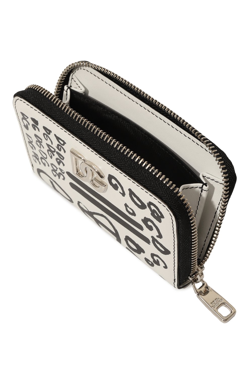 Кожаное портмоне DOLCE & GABBANA черно-белого цвета по цене 34850 руб., арт. BP2522/AD455, фото 3 Кожаное портмоне DOLCE & GABBANA, арт. BP2522/AD455, фото 3