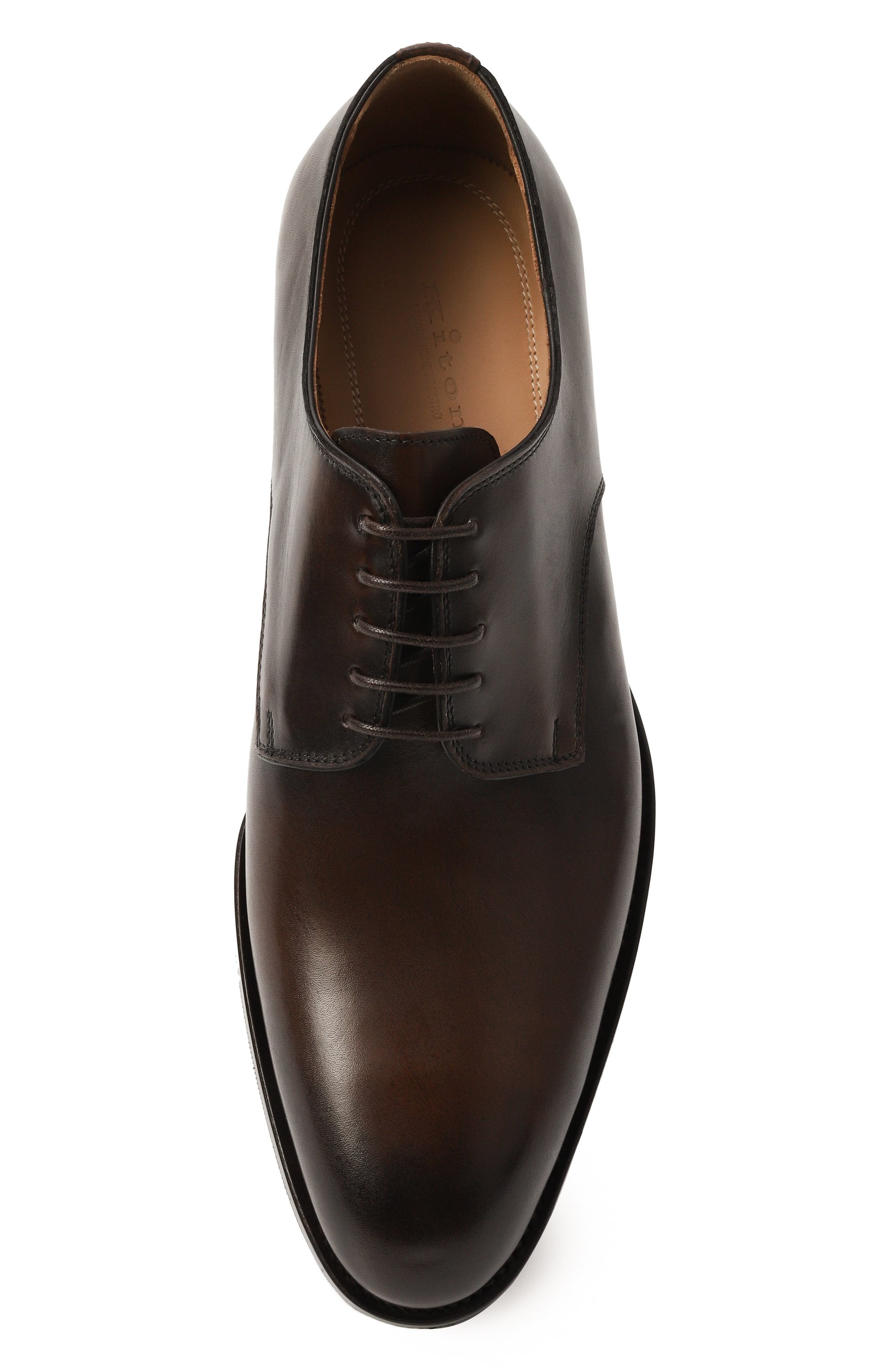 Кожаные дерби KITON коричневого цвета по цене 399500 руб., арт. USSA101N0010107, фото 6 Кожаные дерби KITON, арт. USSA101N0010107, фото 6