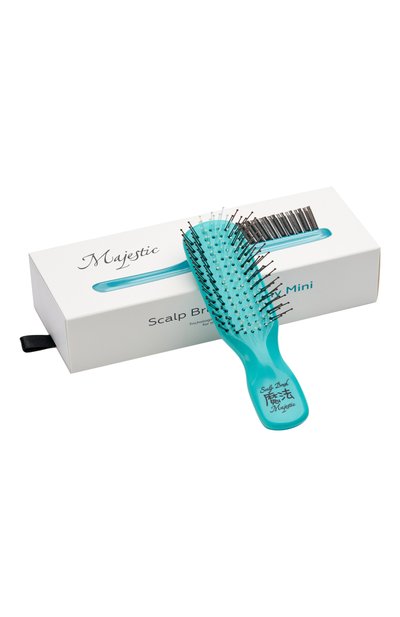 Женская мини-расческа scalp brush 198 зубцов, оттенок бирюзовый MAJESTIC, арт. 4673748653089