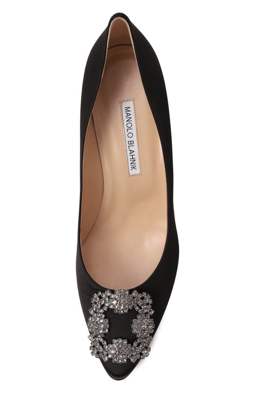 Текстильные туфли Hangisi 70 Manolo Blahnik 9XX-0662/SAT Чёрный  9XX-0662/SAT Фото 6