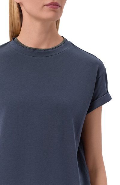 Хлопковый топ BRUNELLO CUCINELLI, арт. MPT18BD200, фото 5