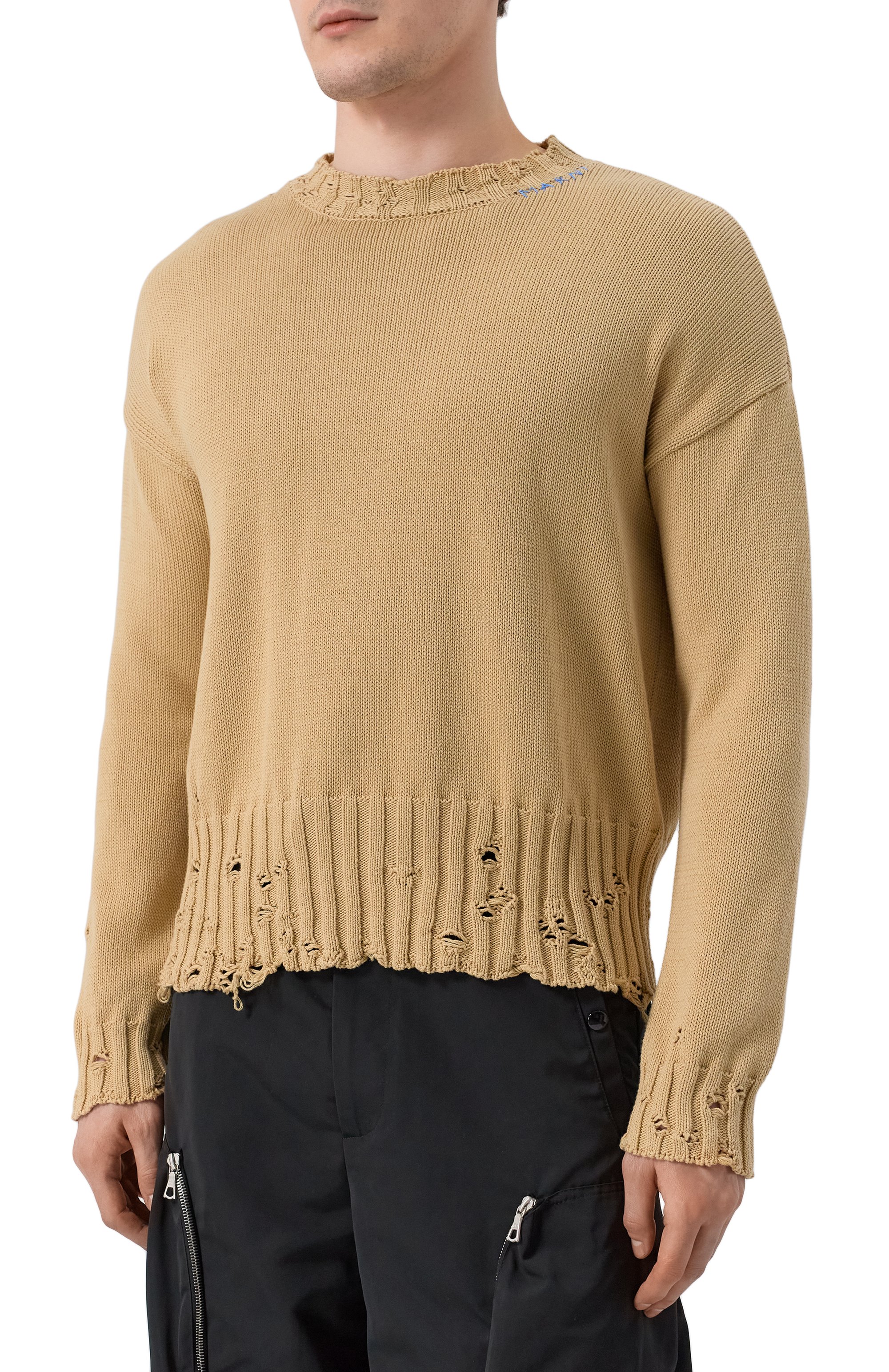 Хлопковый свитер MARNI, арт. GCMG0210A0/UFC652, фото 3