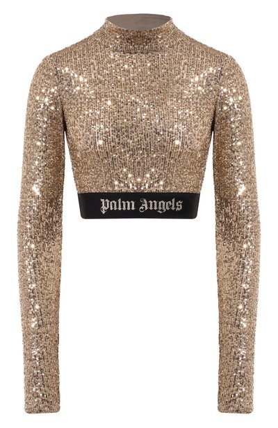 Женский топ с отделкой пайетками PALM ANGELS, арт. PWAD067F24FAB001