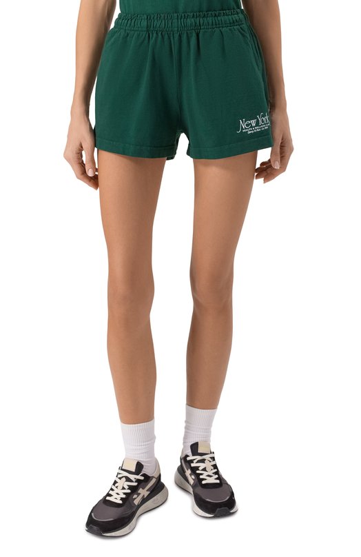 Хлопковые шорты Sporty and Rich SH037606034GR10 Зелёный  SH037606034GR10 Фото 3
