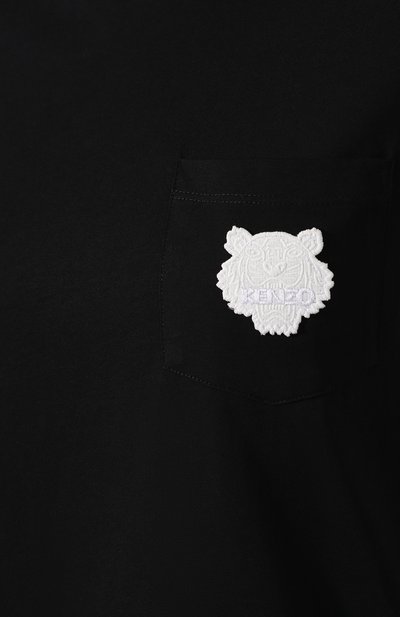 Хлопковая футболка KENZO черного цвета по цене 8350 руб., арт. F962TS811977, фото 5 Хлопковая футболка KENZO, арт. F962TS811977, фото 5