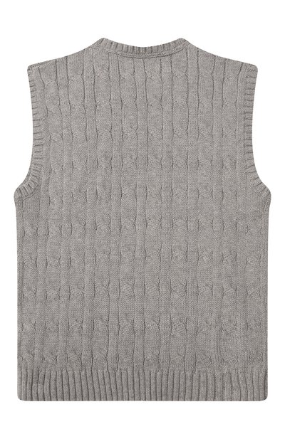 Хлопковый жилет POLO RALPH LAUREN серого цвета по цене 8710 руб., арт. 322702300, фото 2 Хлопковый жилет POLO RALPH LAUREN, арт. 322702300, фото 2