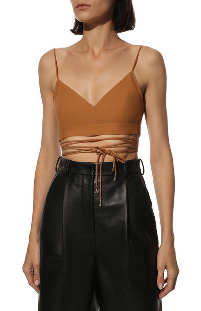 Бра-топ изо льна и вискозы PATRIZIA PEPE, арт. 2C1342_A052, фото 3