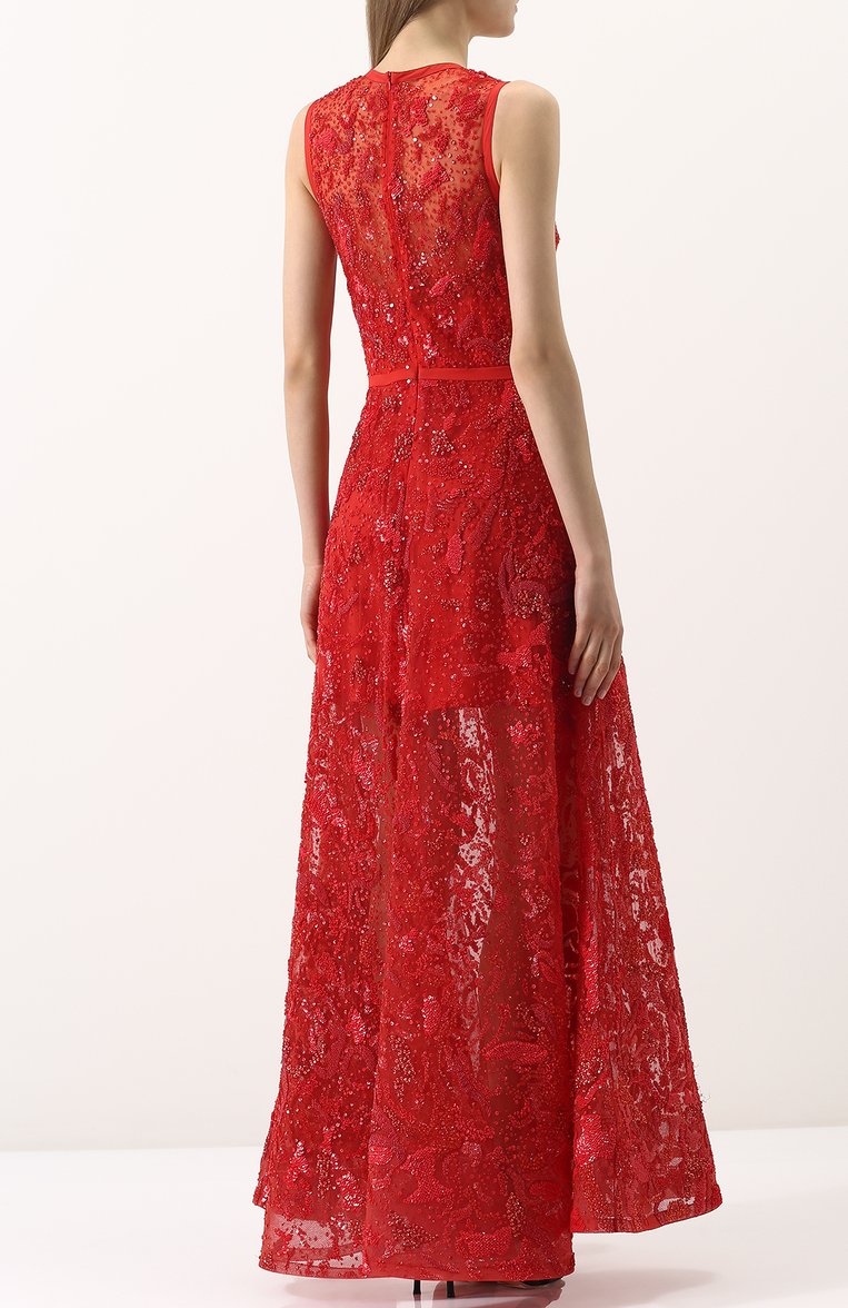 Приталенное кружевное платье-макси ELIE SAAB, арт. 9472, фото 1