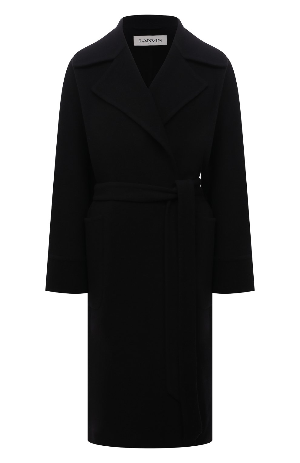 Пальто из шерсти и кашемира LANVIN черного цвета по цене 199500 руб., арт. RW-C00023-4337-A21, фото 1 Пальто из шерсти и кашемира LANVIN, арт. RW-C00023-4337-A21, фото 1
