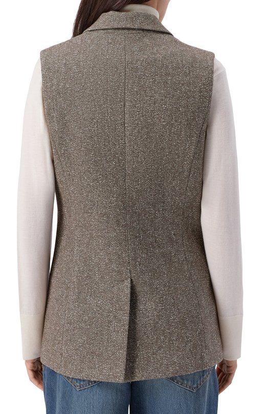 Шерстяной жилет Seven Lab SJU.16.766.456 Коричневый  SJU.16.766.456 Фото 4