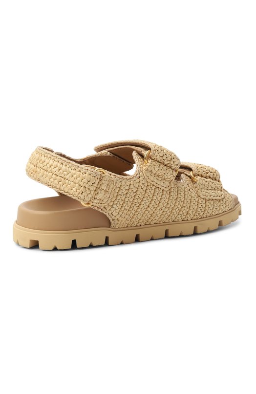 Текстильные сандалии Prada 1X440N/2C2T Бежевый  1X440N/2C2T Фото 3