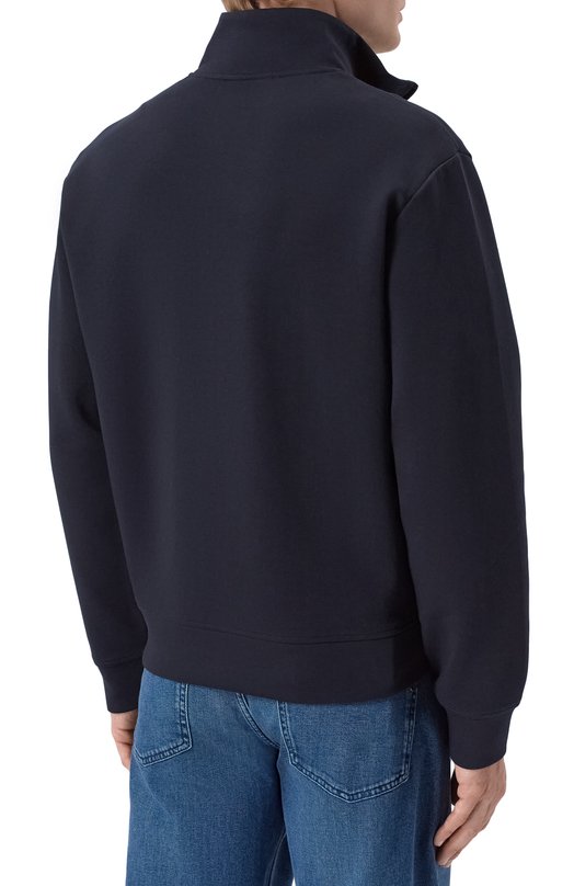 Хлопковая толстовка Emporio Armani EM004536/AF10013 Синий  EM004536/AF10013 Фото 4