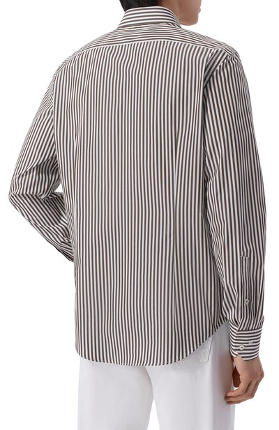 Хлопковая сорочка VAN LAACK темно-коричневого цвета по цене 28900 руб., арт. VL-RIK0S-SF/156296, фото 4 Хлопковая сорочка VAN LAACK, арт. VL-RIK0S-SF/156296, фото 4