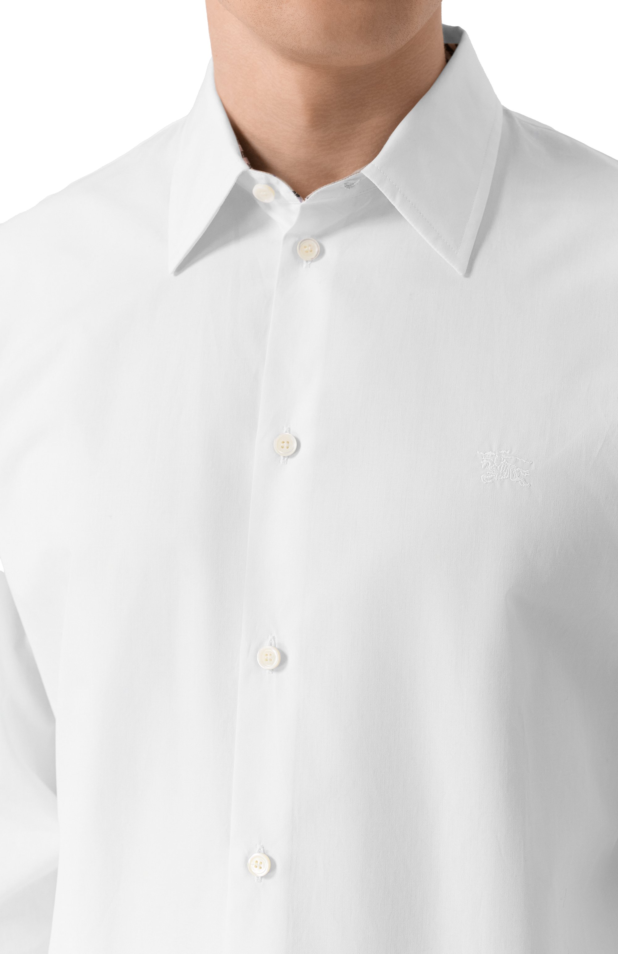 Хлопковая сорочка BURBERRY, арт. 8103938, фото 5