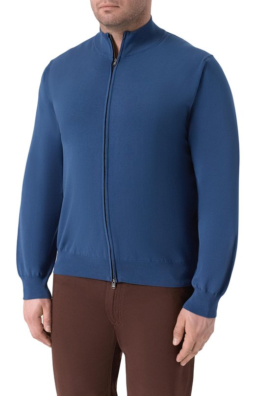 Хлопковый кардиган Canali C0022/MK02459_001 Синий  C0022/MK02459_001 Фото 3