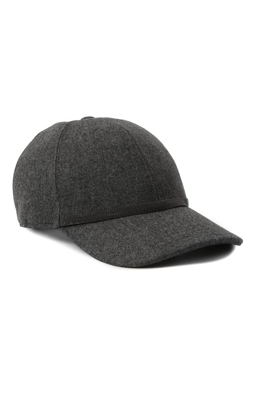 Бейсболка из шерсти и кашемира Brunello Cucinelli MCAP90128 Серый MCAP90128