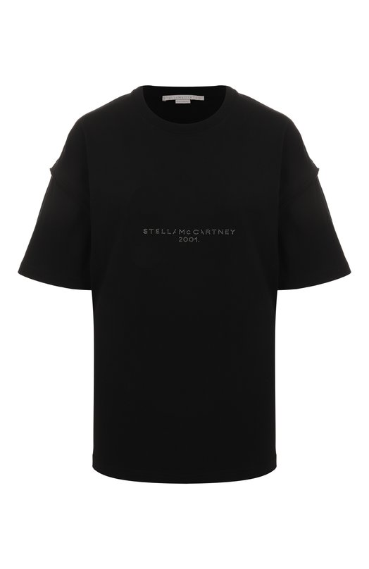 Хлопковая футболка Stella McCartney 6J0071/3SPW87 Чёрный 6J0071/3SPW87