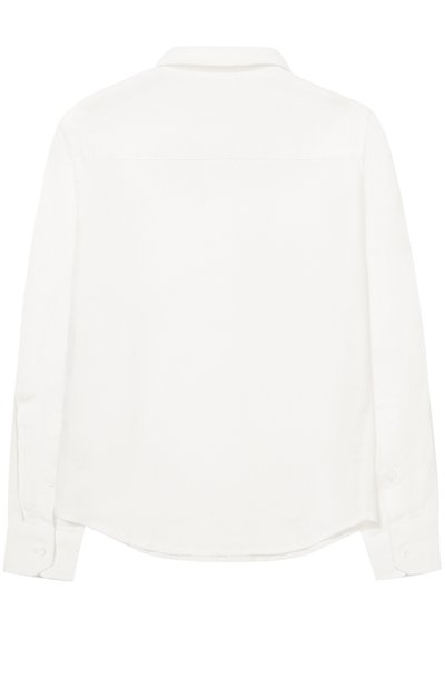 Льняная рубашка с логотипом бренда ARMANI JUNIOR, арт. 6Y4C18/4NEWZ/4A-10A, фото 2