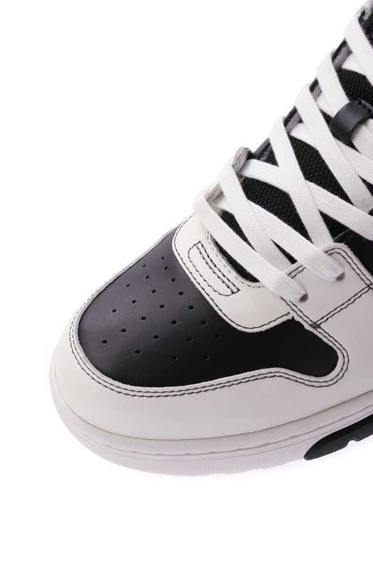 Кожаные кеды Out of Office Off-White 0MIA189C99LEA015 Чёрно-белый  0MIA189C99LEA015 Фото 7
