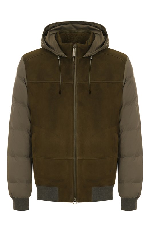 Комбинированный пуховик Stefano Ricci M7J5300180/PL001H Хаки M7J5300180/PL001H