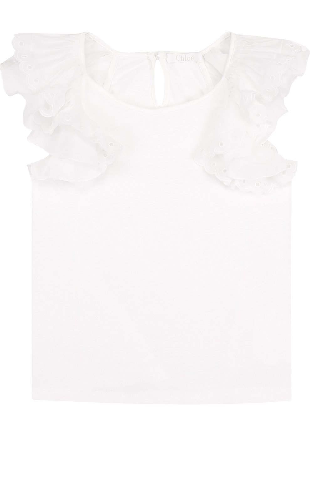 Топ джерси с кружевными оборками CHLOÉ, арт. C15668/14A, фото 1